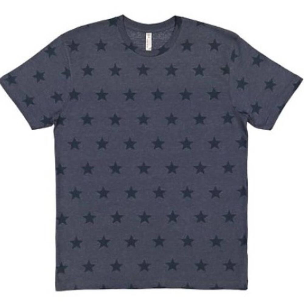 Code Five Men's Five Star Tee Denim Blue Size Medium Crew Neck Short Sleeves